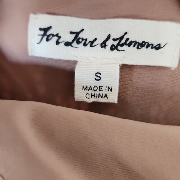 FOR LOVE AND LEMONS | Lace Dress Bodysuit See Through Red Sz SMALL - Picture 6 of 7